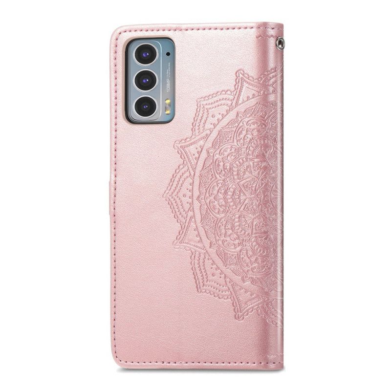 Leren Hoesje Motorola Edge 20 Mandala Middeleeuwen Bescherming Hoesje