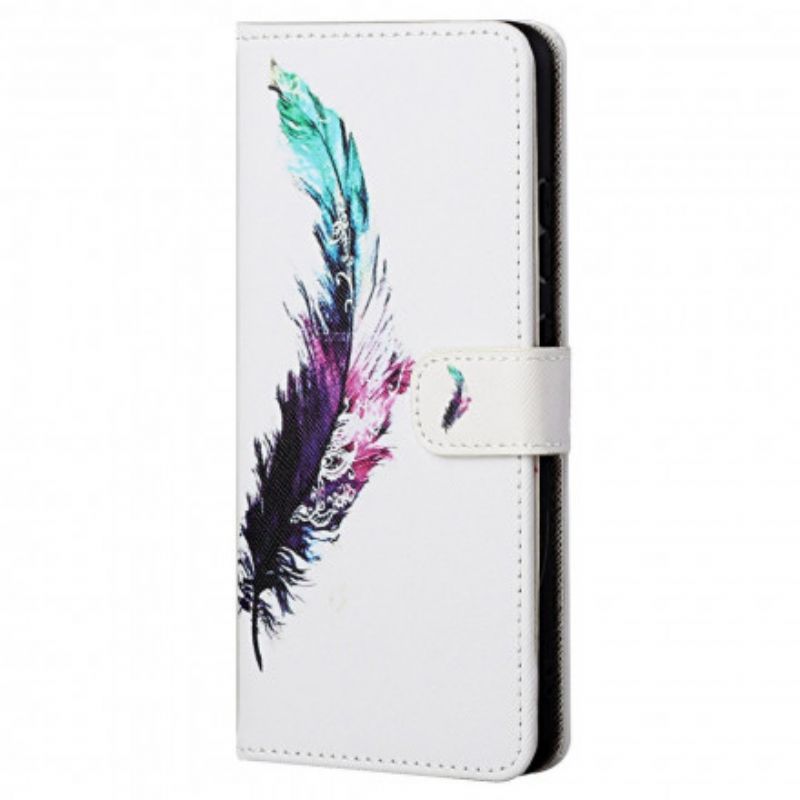 Leren Hoesje Motorola Edge 20 Riem Veer Bescherming Hoesje