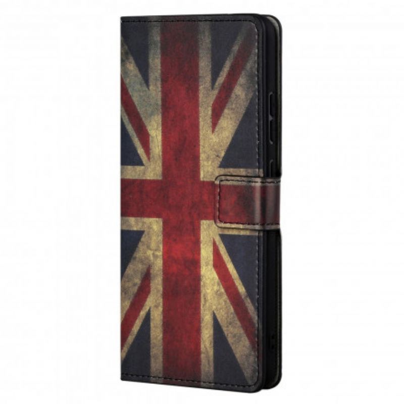 Leren Hoesje Motorola Edge 20 Vlag Engeland Bescherming Hoesje
