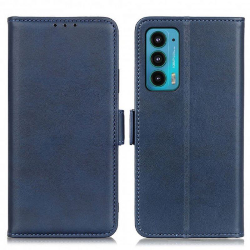 Leren Hoesje Voor Motorola Edge 20 Dubbele Sluiting