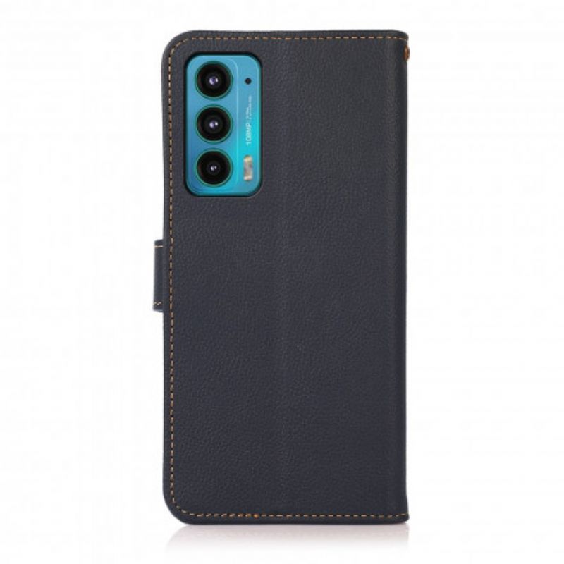 Leren Hoesje Voor Motorola Edge 20 Echt Leer Khazneh Rfid