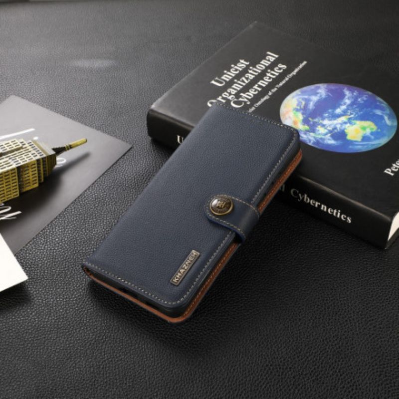 Leren Hoesje Voor Motorola Edge 20 Echt Leer Khazneh Rfid