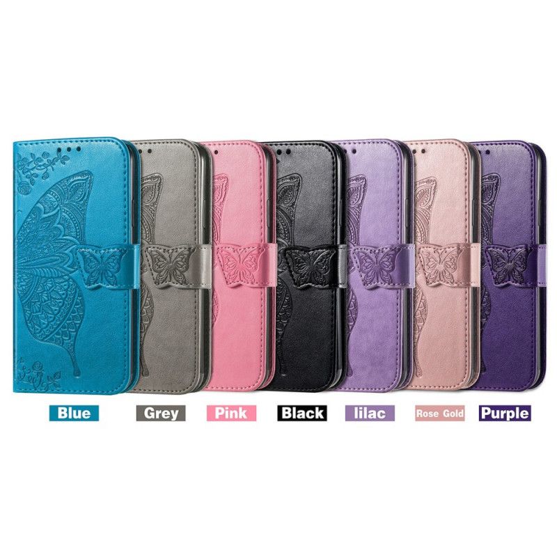 Leren Hoesje Voor Motorola Edge 20 Halve Vlinders