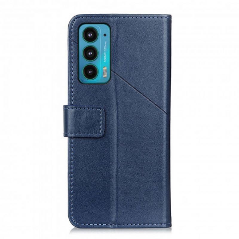 Leren Hoesje Voor Motorola Edge 20 Rivet X-ontwerp