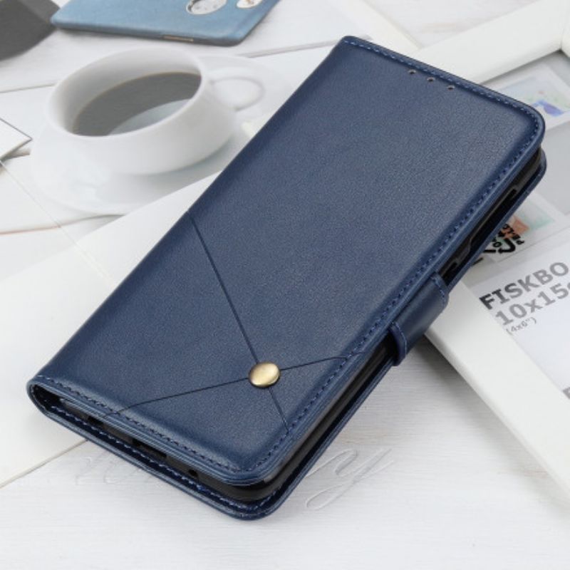 Leren Hoesje Voor Motorola Edge 20 Rivet X-ontwerp