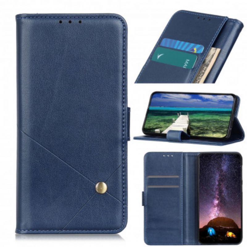 Leren Hoesje Voor Motorola Edge 20 Rivet X-ontwerp