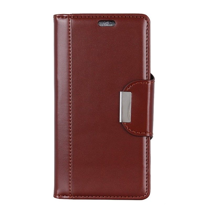 Bescherming Hoesje Samsung Galaxy A7 Rood Zwart Elegante Sluiting Van Imitatieleer