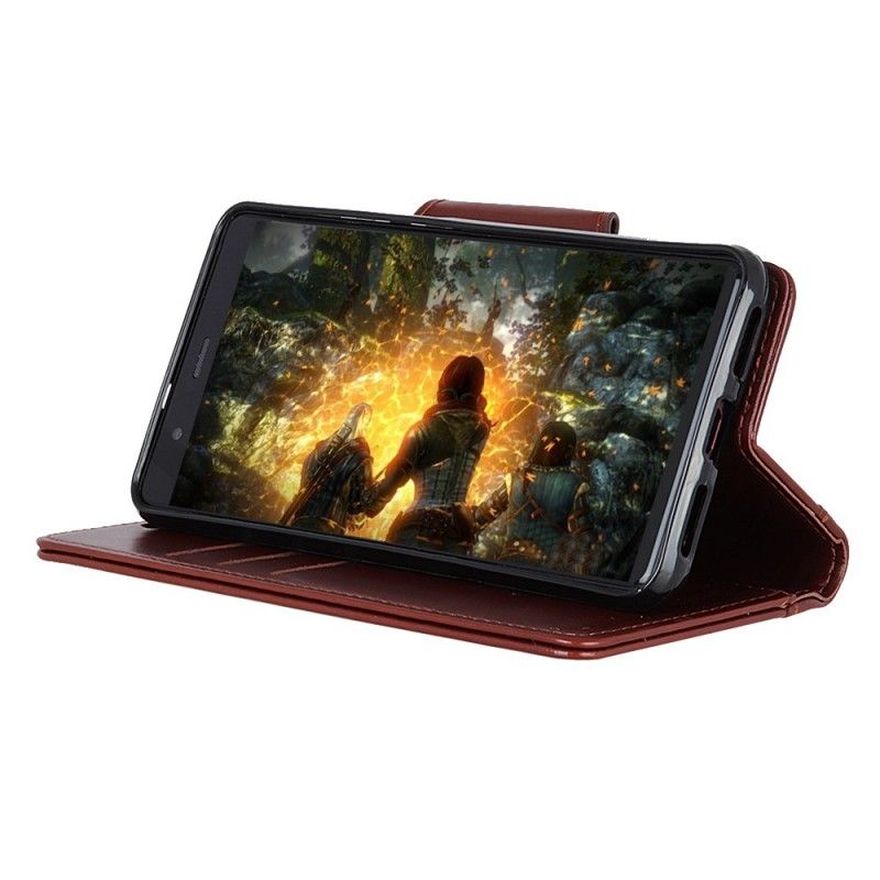 Bescherming Hoesje Samsung Galaxy A7 Rood Zwart Elegante Sluiting Van Imitatieleer