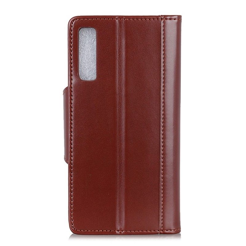 Bescherming Hoesje Samsung Galaxy A7 Rood Zwart Elegante Sluiting Van Imitatieleer