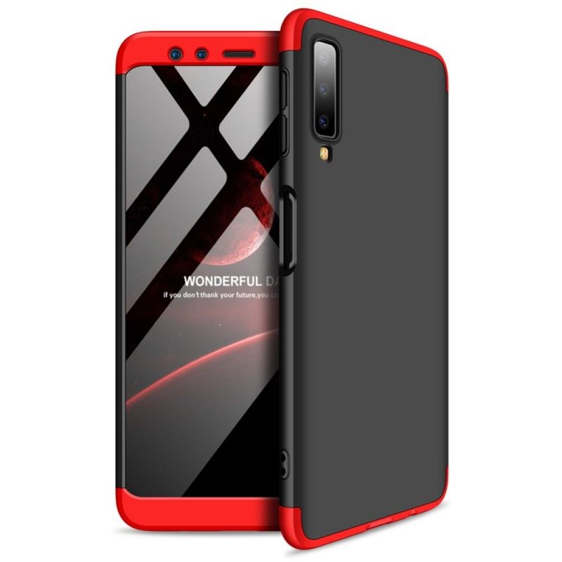 Case Hoesje Samsung Galaxy A7 Rood Zwart Telefoonhoesje Afneembare Gkk