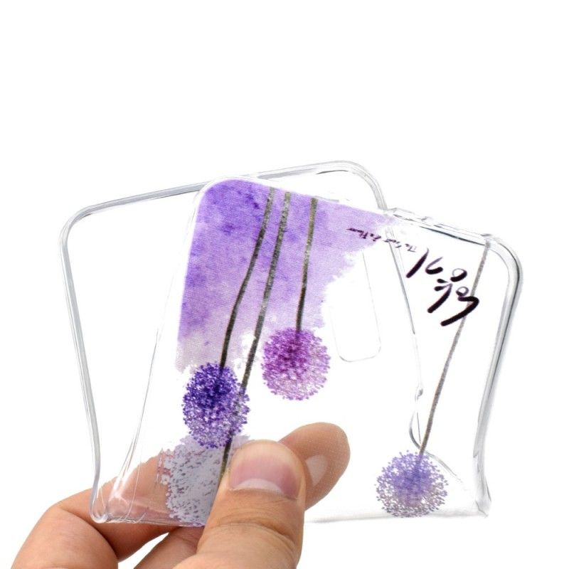 Case Hoesje Samsung Galaxy A7 Telefoonhoesje Transparant Gekleurde Paardenbloemen