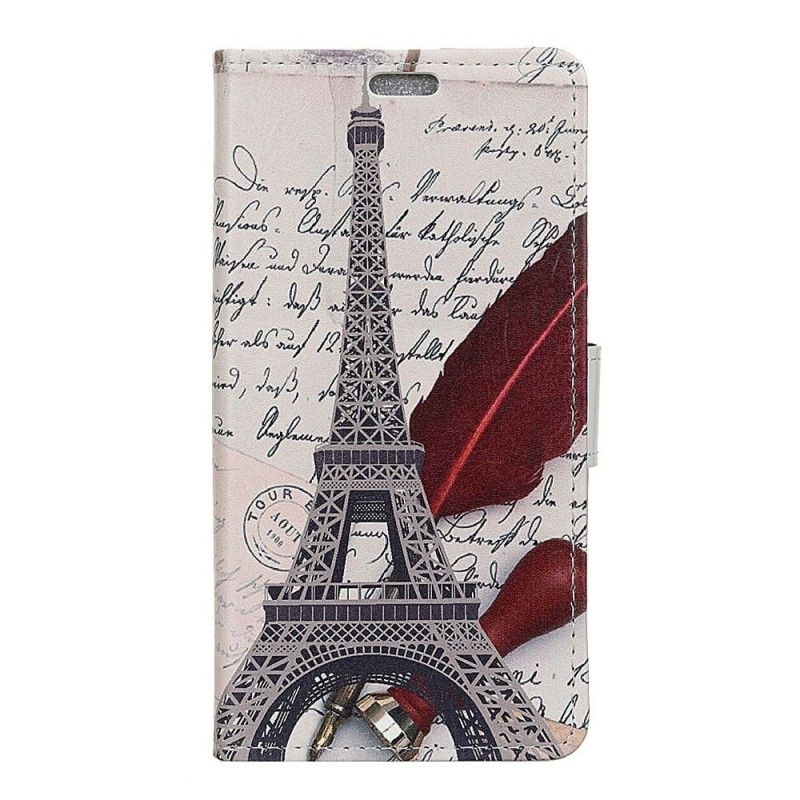 Cover Folio-hoesje Samsung Galaxy A7 Telefoonhoesje Eiffeltoren Van De Dichter
