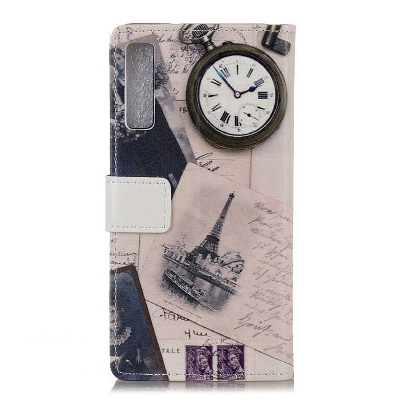 Cover Folio-hoesje Samsung Galaxy A7 Telefoonhoesje Eiffeltoren Van De Dichter