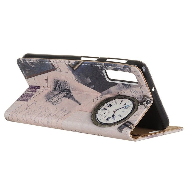Cover Folio-hoesje Samsung Galaxy A7 Telefoonhoesje Eiffeltoren Van De Dichter