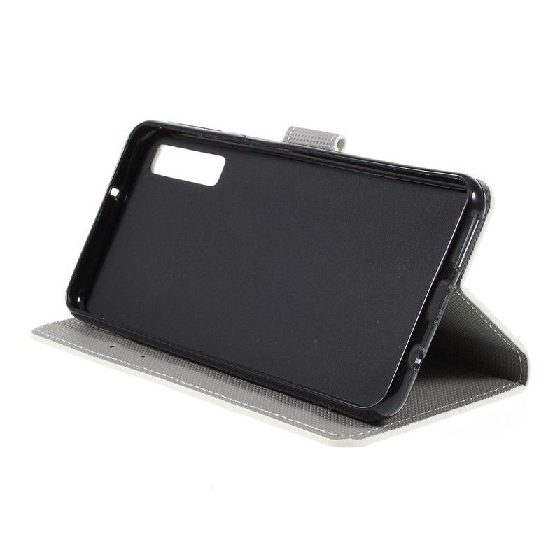 Cover Folio-hoesje Samsung Galaxy A7 Telefoonhoesje Slapende Uil
