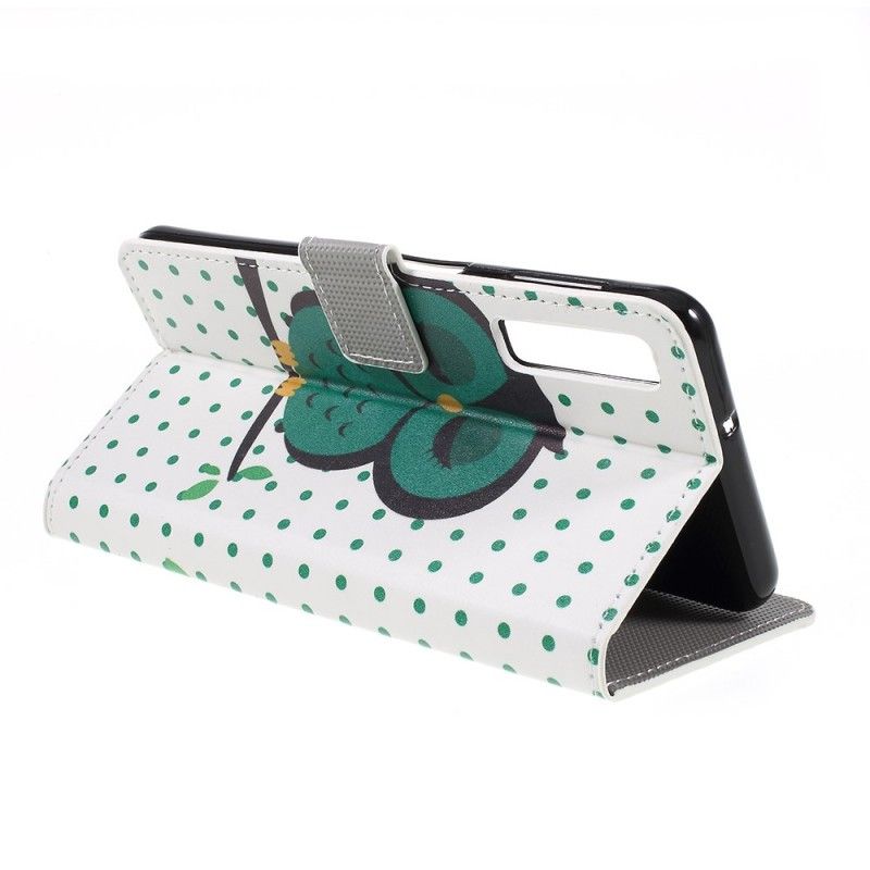 Cover Folio-hoesje Samsung Galaxy A7 Telefoonhoesje Slapende Uil