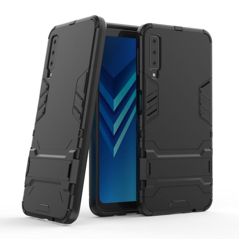 Cover Hoesje Samsung Galaxy A7 Rood Zwart Telefoonhoesje Ultrabestendig