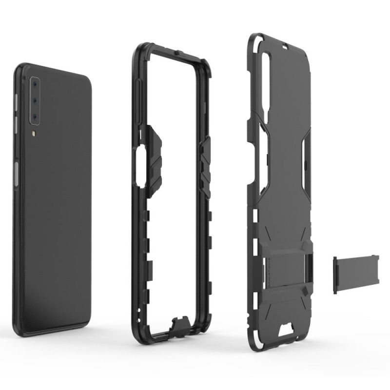 Cover Hoesje Samsung Galaxy A7 Rood Zwart Telefoonhoesje Ultrabestendig