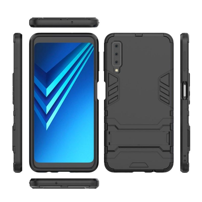 Cover Hoesje Samsung Galaxy A7 Rood Zwart Telefoonhoesje Ultrabestendig