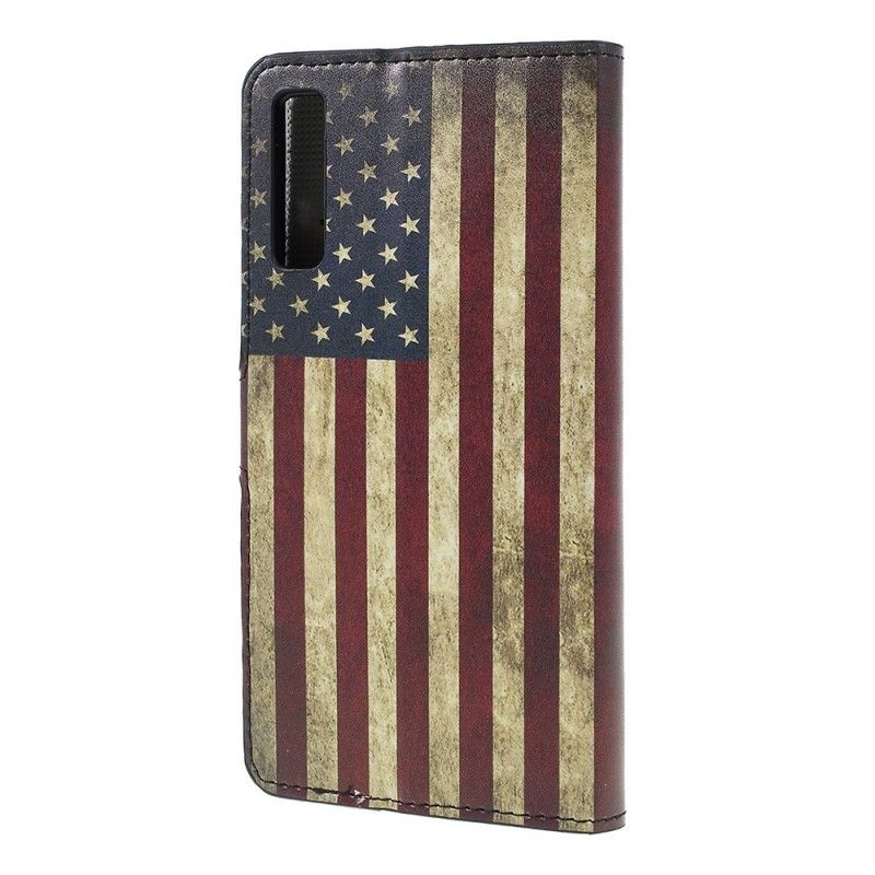 Flip Case Leren Samsung Galaxy A7 Usa Vlag