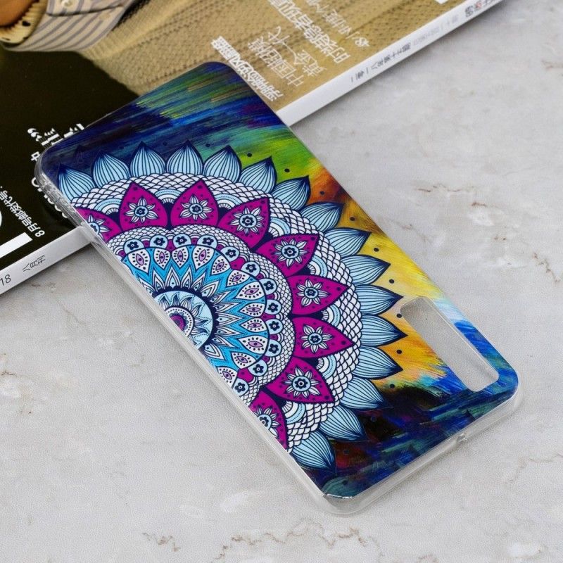 Hoesje Samsung Galaxy A7 Fluorescerende Mandala