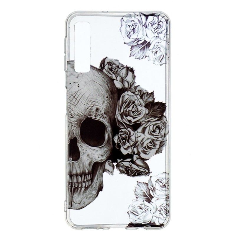 Hoesje Samsung Galaxy A7 Gebloemde Schedel
