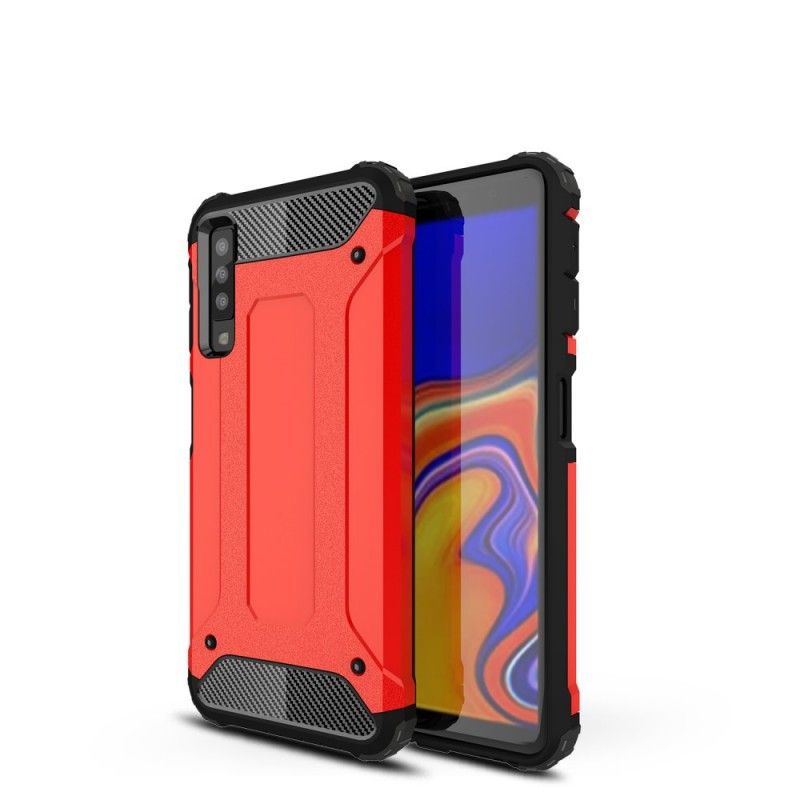 Hoesje Samsung Galaxy A7 Rood Zwart Overlevende