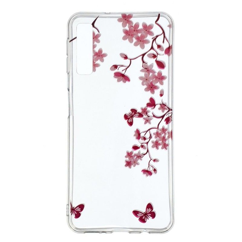 Hoesje Samsung Galaxy A7 Transparant Bloeiende Boom