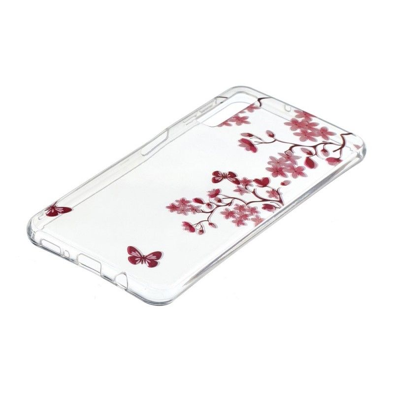 Hoesje Samsung Galaxy A7 Transparant Bloeiende Boom