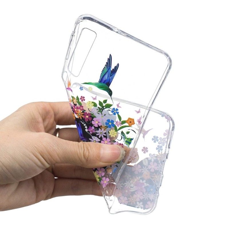 Hoesje Samsung Galaxy A7 Transparant Bloemenmeisje