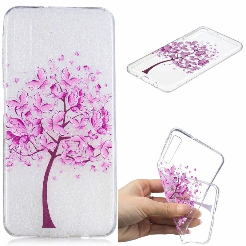 Hoesje Samsung Galaxy A7 Transparante Vlinderboom