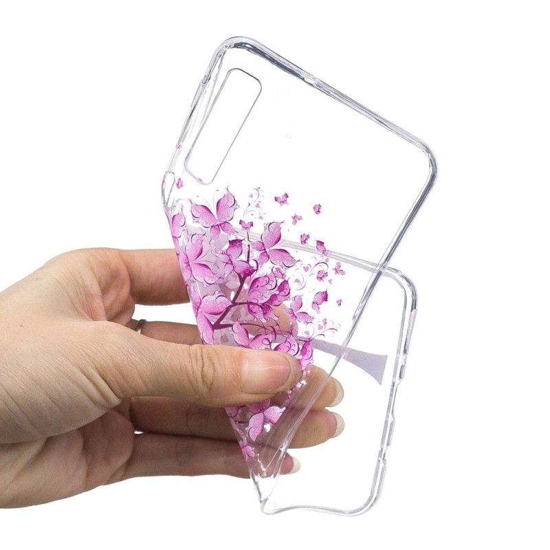 Hoesje Samsung Galaxy A7 Transparante Vlinderboom