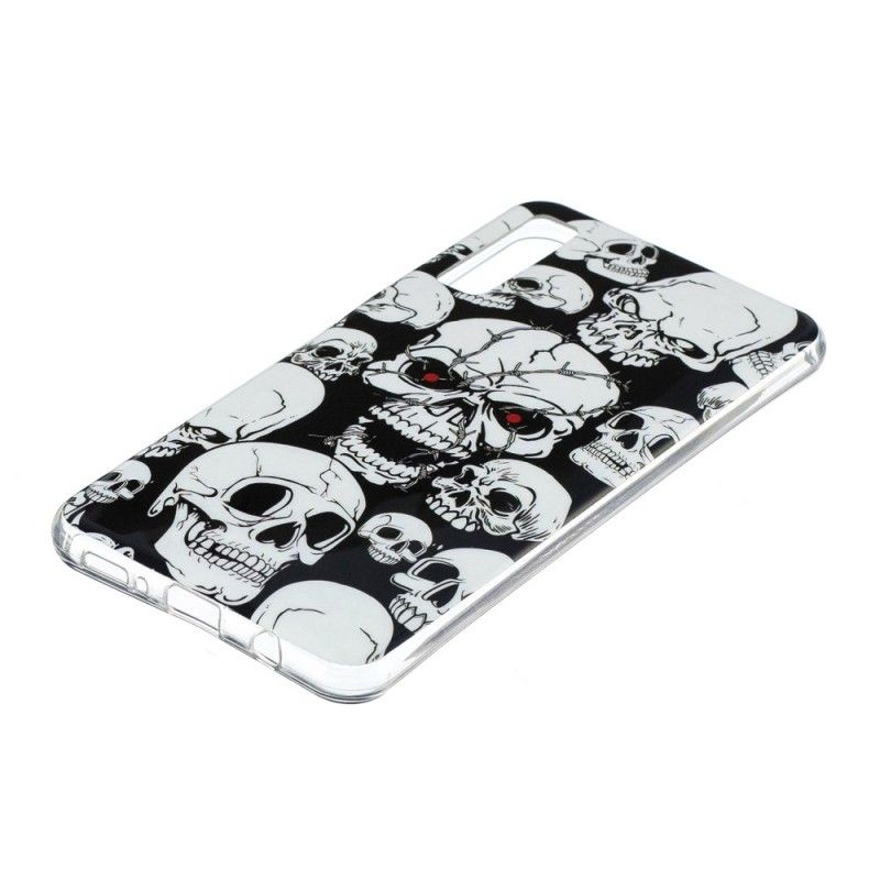 Hoesje voor Samsung Galaxy A7 Aandacht Fluorescerende Schedels