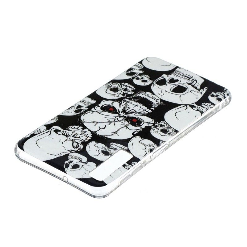 Hoesje voor Samsung Galaxy A7 Aandacht Fluorescerende Schedels