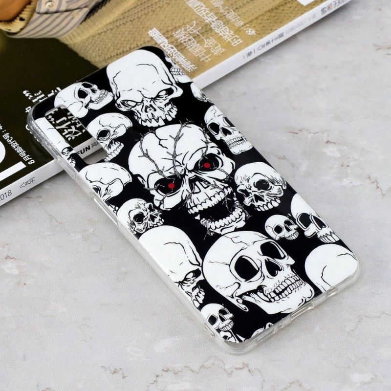 Hoesje voor Samsung Galaxy A7 Aandacht Fluorescerende Schedels