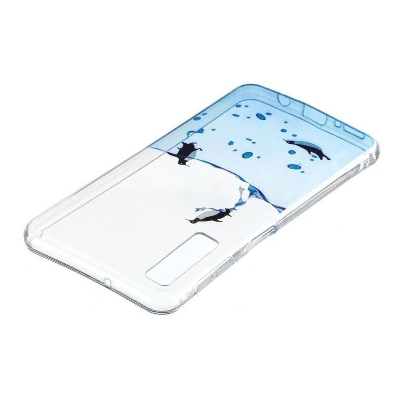 Hoesje voor Samsung Galaxy A7 Set Pinguïns