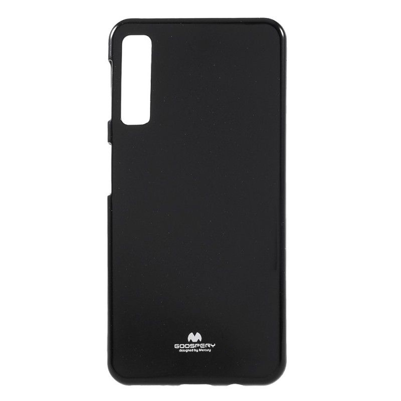 Hoesje voor Samsung Galaxy A7 Wit Zwart Flitsend Kwikmetaaleffect