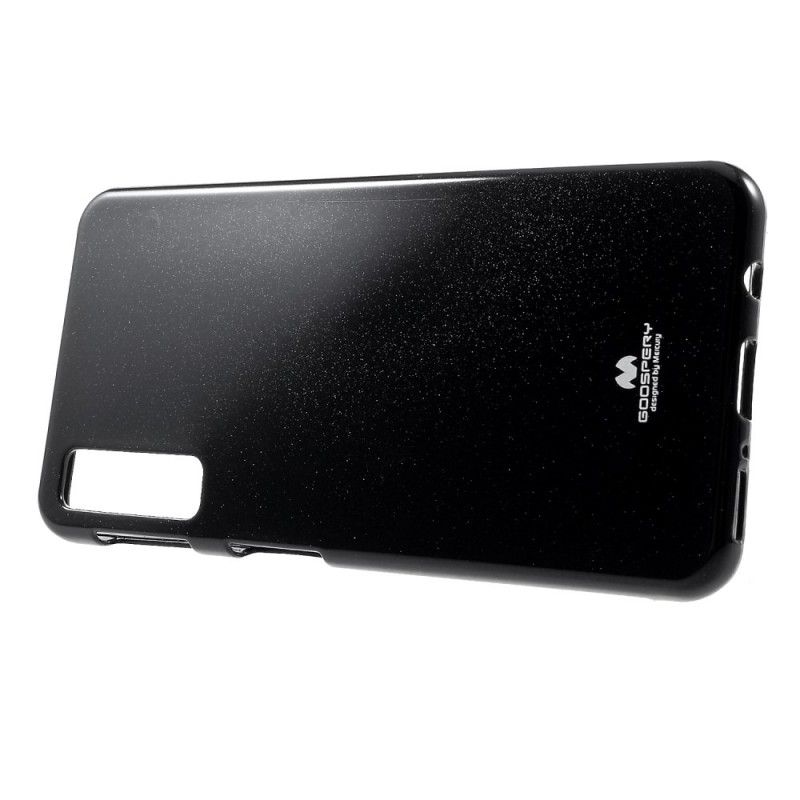 Hoesje voor Samsung Galaxy A7 Wit Zwart Flitsend Kwikmetaaleffect