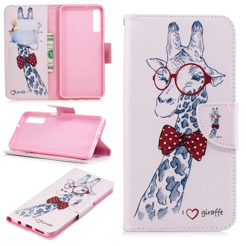 Leren Hoesje Samsung Galaxy A7 Telefoonhoesje Nerdgiraf