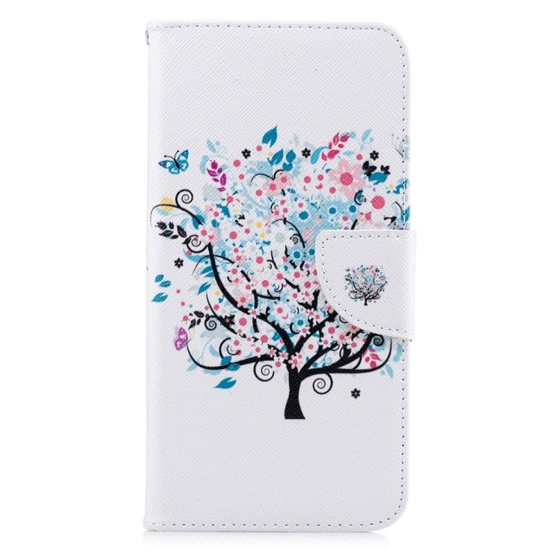Leren Hoesje voor Samsung Galaxy A7 Bloemrijke Boom