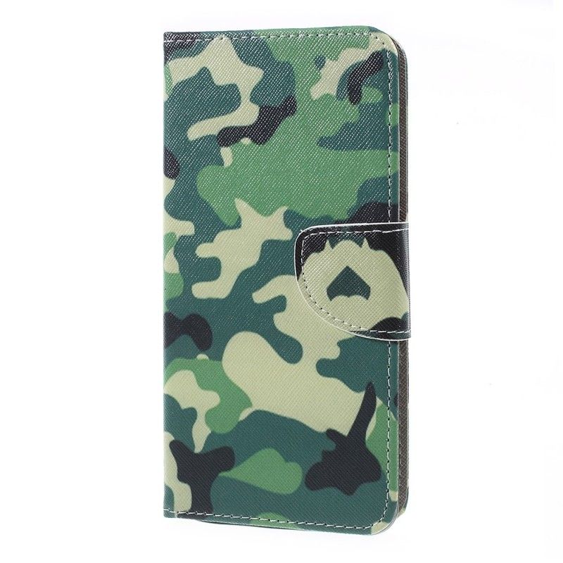 Leren Hoesje voor Samsung Galaxy A7 Militaire Camouflage
