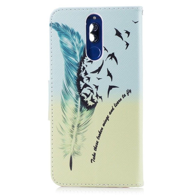 Bescherming Hoesje Huawei Mate 10 Lite Telefoonhoesje Leren Vliegen