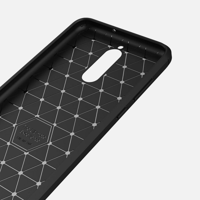 Hoesje voor Huawei Mate 10 Lite Rood Zwart Geborsteld Koolstofvezel
