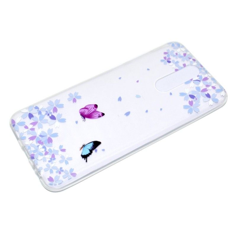 Hoesje voor Huawei Mate 10 Lite Transparante Vlinders En Bloemen