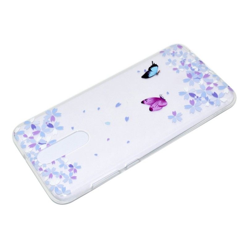 Hoesje voor Huawei Mate 10 Lite Transparante Vlinders En Bloemen