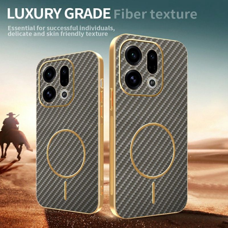 Case Hoesje Oppo Find X9 5g Telefoonhoesje Koolstofvezeltextuur