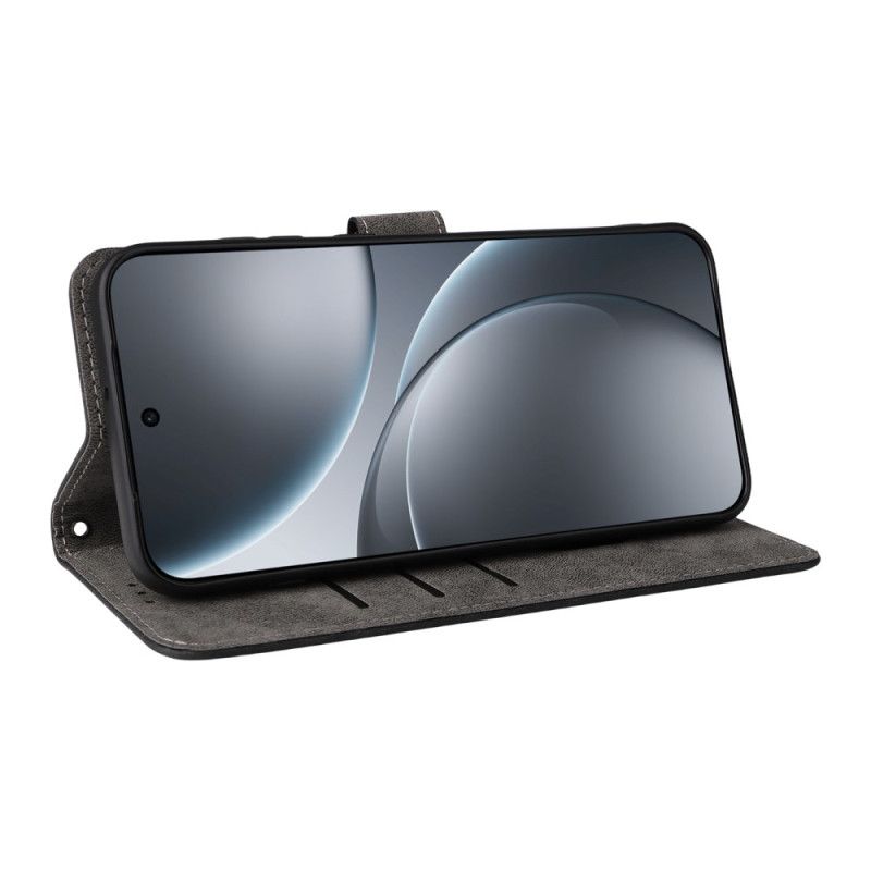 Leren Hoesje Oppo Find X9 5g Suède-effect Met Bandje Bescherming Hoesje