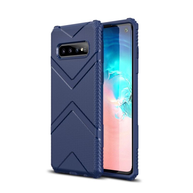 Case Hoesje Samsung Galaxy S10 Groen Zwart Telefoonhoesje Schild