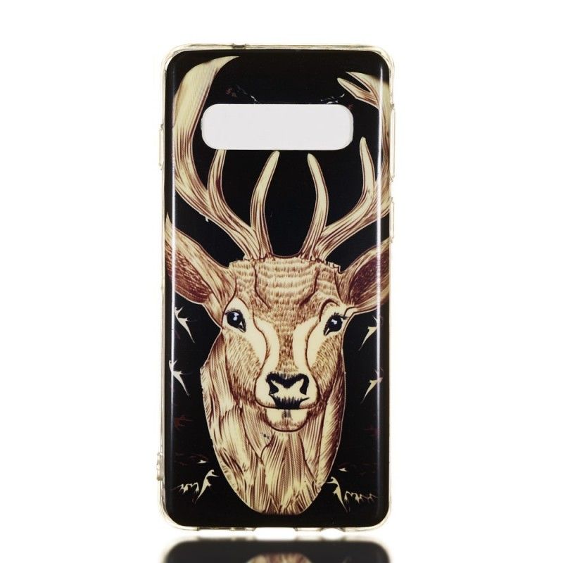 Case Hoesje Samsung Galaxy S10 Telefoonhoesje Fluorescerend Majestueus Hert