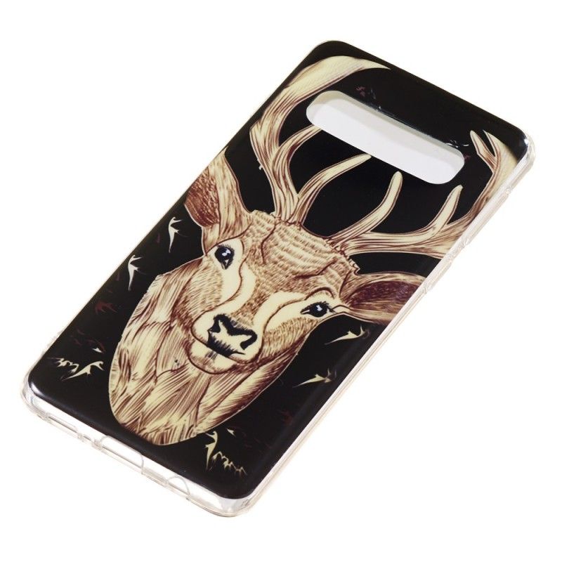 Case Hoesje Samsung Galaxy S10 Telefoonhoesje Fluorescerend Majestueus Hert
